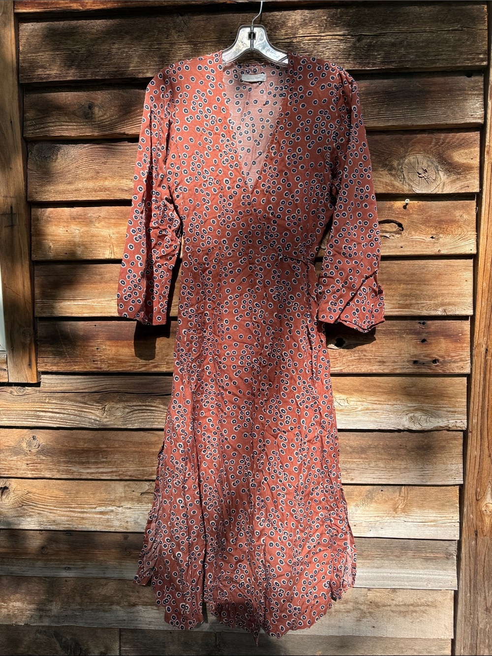 OUTERKNOWN organic cotton blend wrap dress